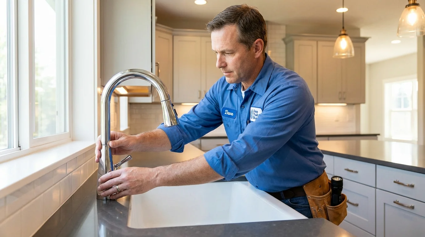 Kitchen faucet installation by Johns Plumbing LLC in Falls Church